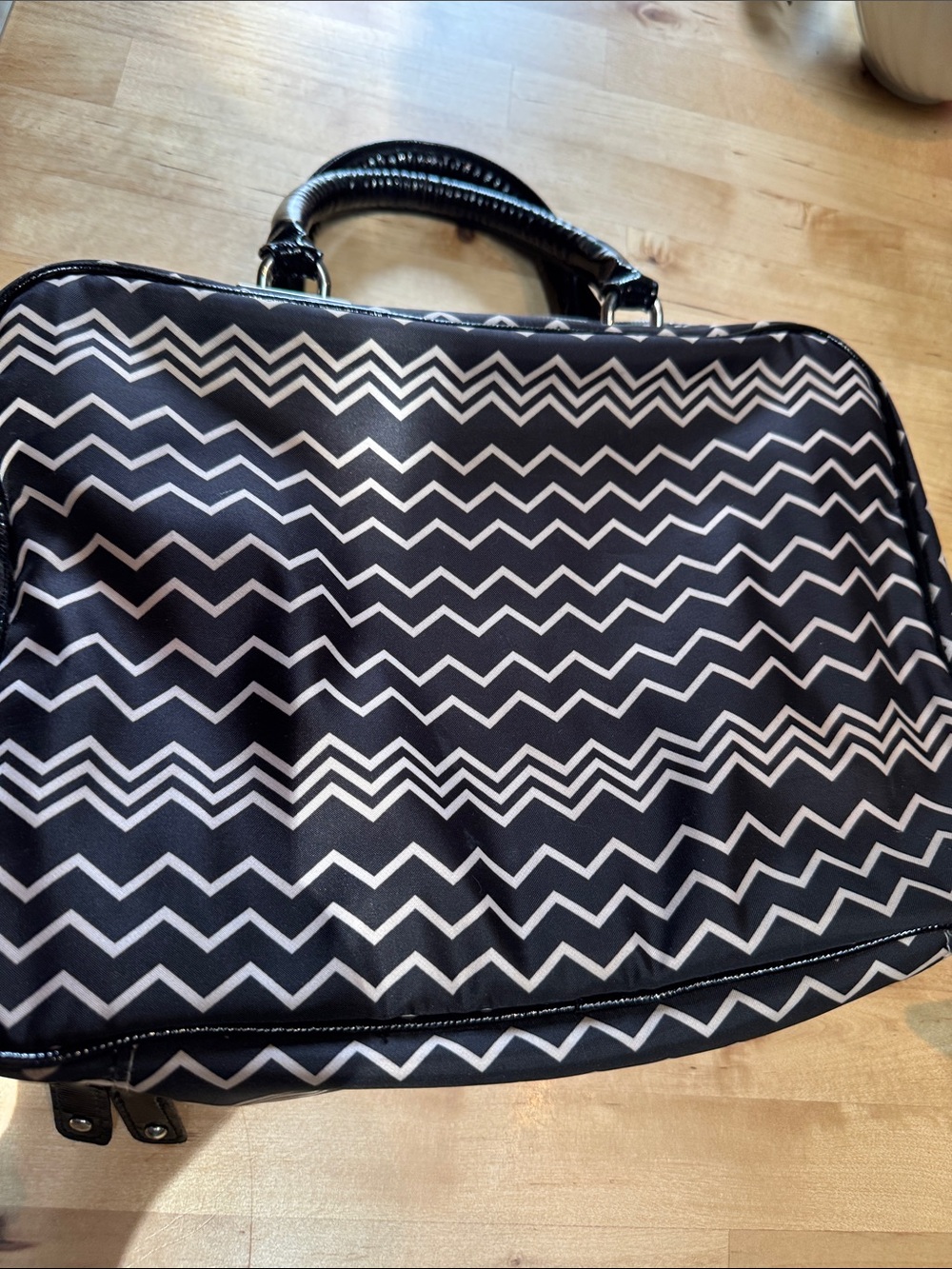 Missoni for Target Black and White Chevron Cosmetics case